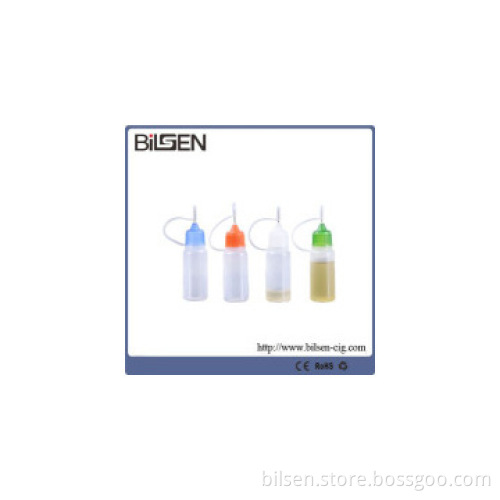 High Quality E-cig plastic 10ml clear eliquid bottle with needle cap